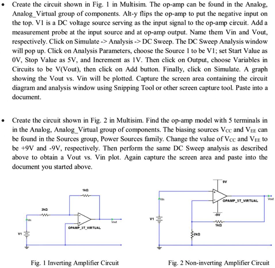 SOLVED: Use Multisim 13 on PC. Include a screenshot of every circuit ...