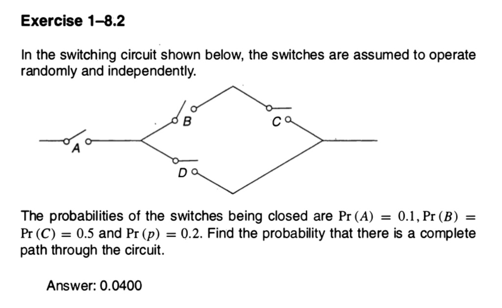 SOLVED Exercise 18.2 In the switching circuit shown below; the