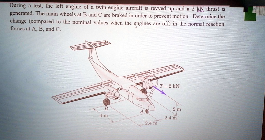 During a test, the left engine of a twinengine aircraft is revved up