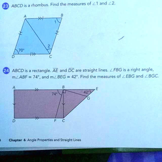 SOLVED: 'Help with number 24, please explain!! ABCD is a rhombus. Find ...