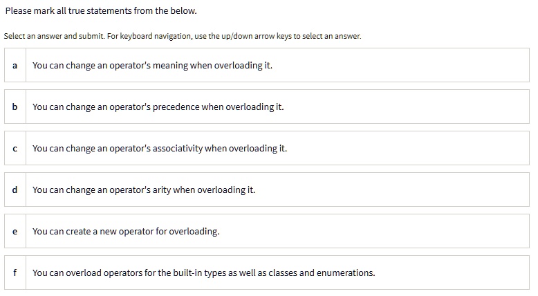 SOLVED: Please mark all true statements from the below. Select an ...