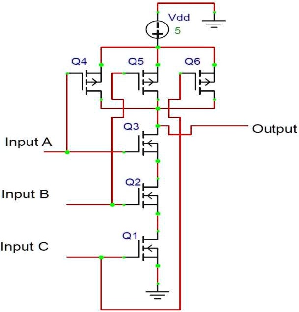 SOLVED: Write the logic equation and list the truth table of a CMOS 3 ...