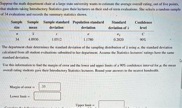 Suppose the math department chair at a large state university wants to ...