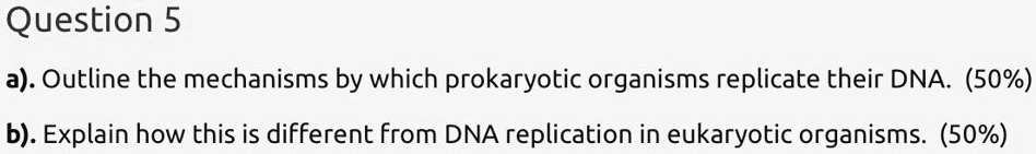 Solved: Help Question 5 A).outline The Mechanisms By Which Prokaryotic 