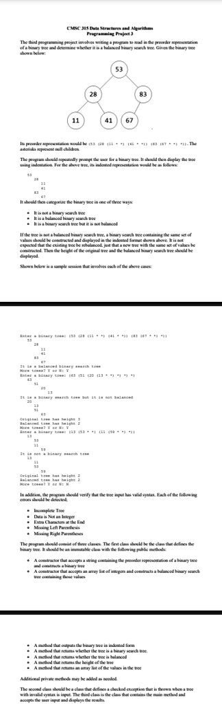 the third programming project involves writing a program to read in the ...