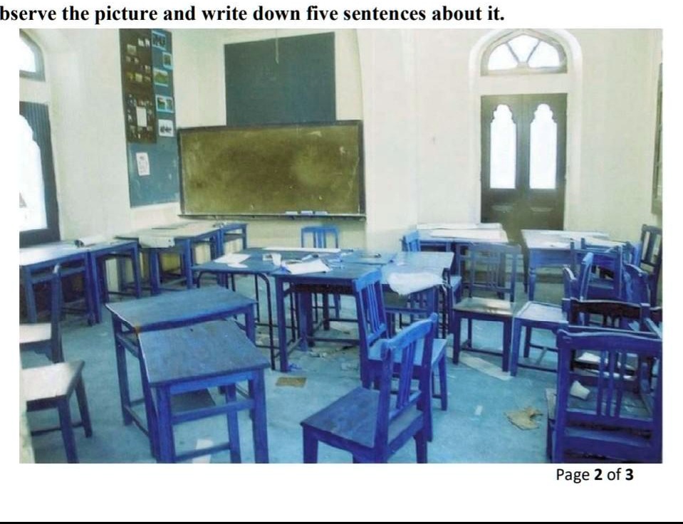 observe the picture and write down five sentences about it 55731