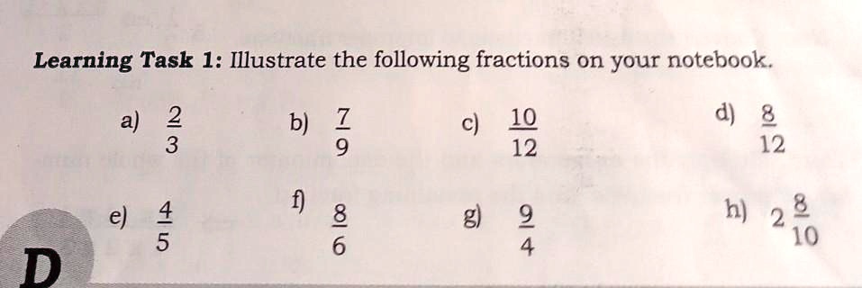 SOLVED: 'Learning Task 1: Illustrate The Following Learning Task L ...