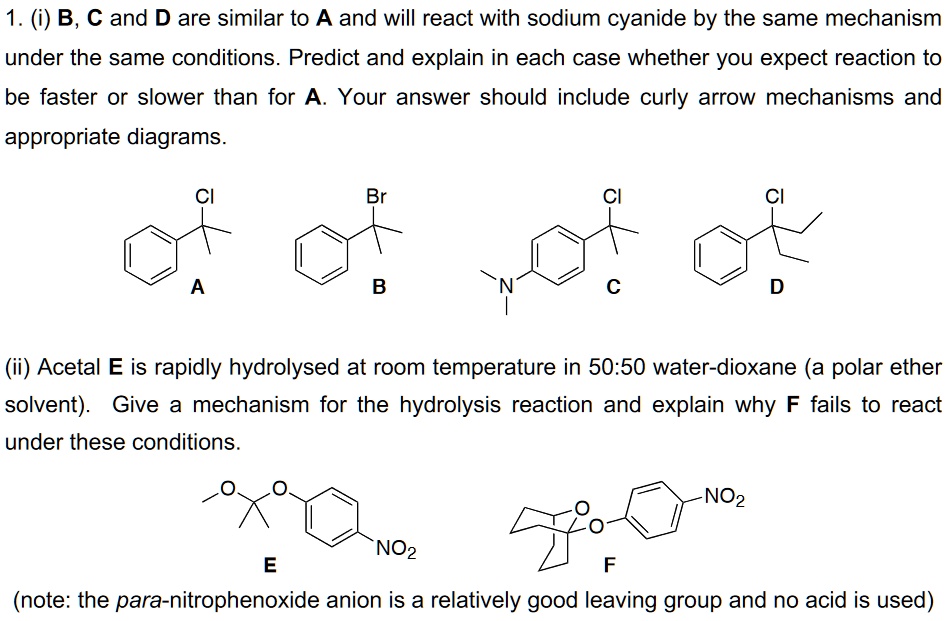 SOLVED: 1. () B, C And D Are Similar To A And Will React With Sodium ...