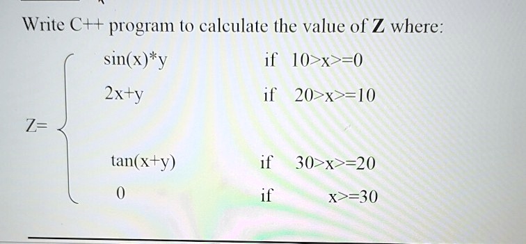 SOLVED: Solve by C++ program Write a C++ program to calculate the value ...