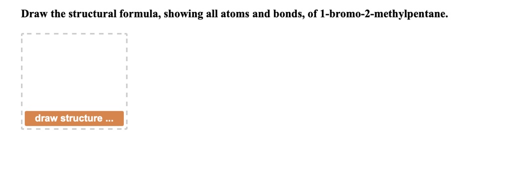 draw the structure of 1–bromo–2 methylbut–2–ene