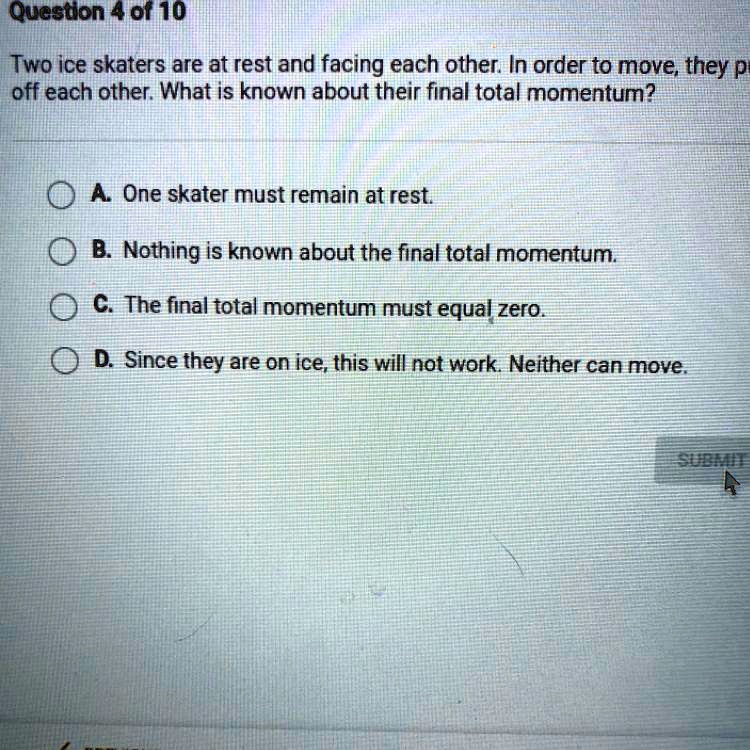 SOLVED Two ice skaters are at rest and facing each other. In order to