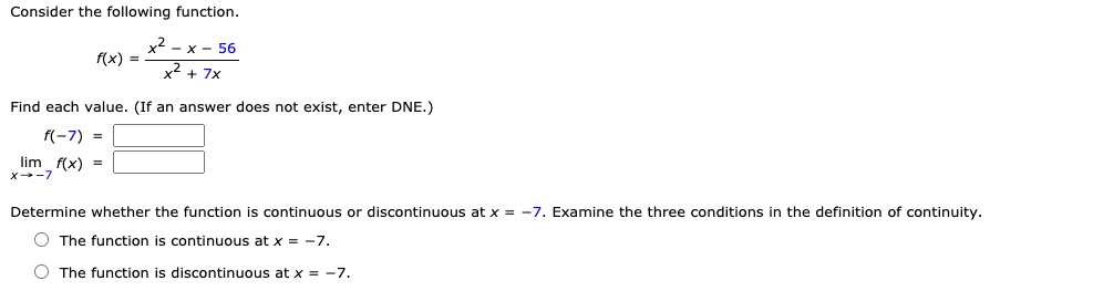 Solved Consider the function f ﻿that is continuous on the