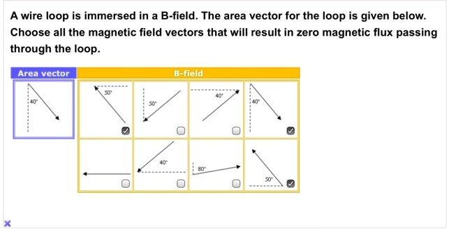 SOLVED:A wire loop is immersed in a B-field_ The area vector for the ...