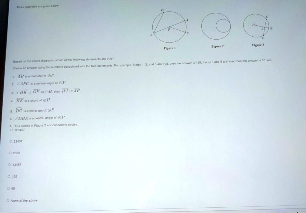 Three diagrams are given below. B D A C Figure 1 Figure 2 H G K F ...