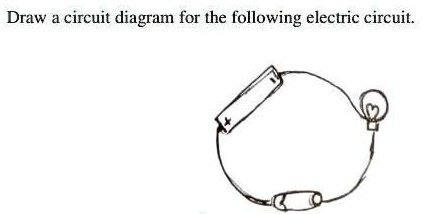 Draw a circuit diagram for the following electric circuit.