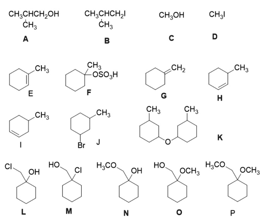 SOLVED: CH3CH2CH2OH CH3 A CH3CH2CH2Cl CH3 B CH3CH2OH CH3CH2Cl C D CH3 ...