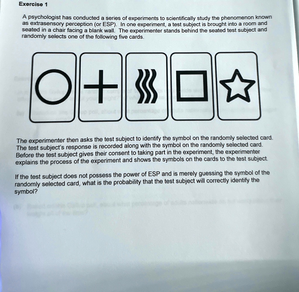 exercise 1 a psychologist has conducted a series of experiments to ...