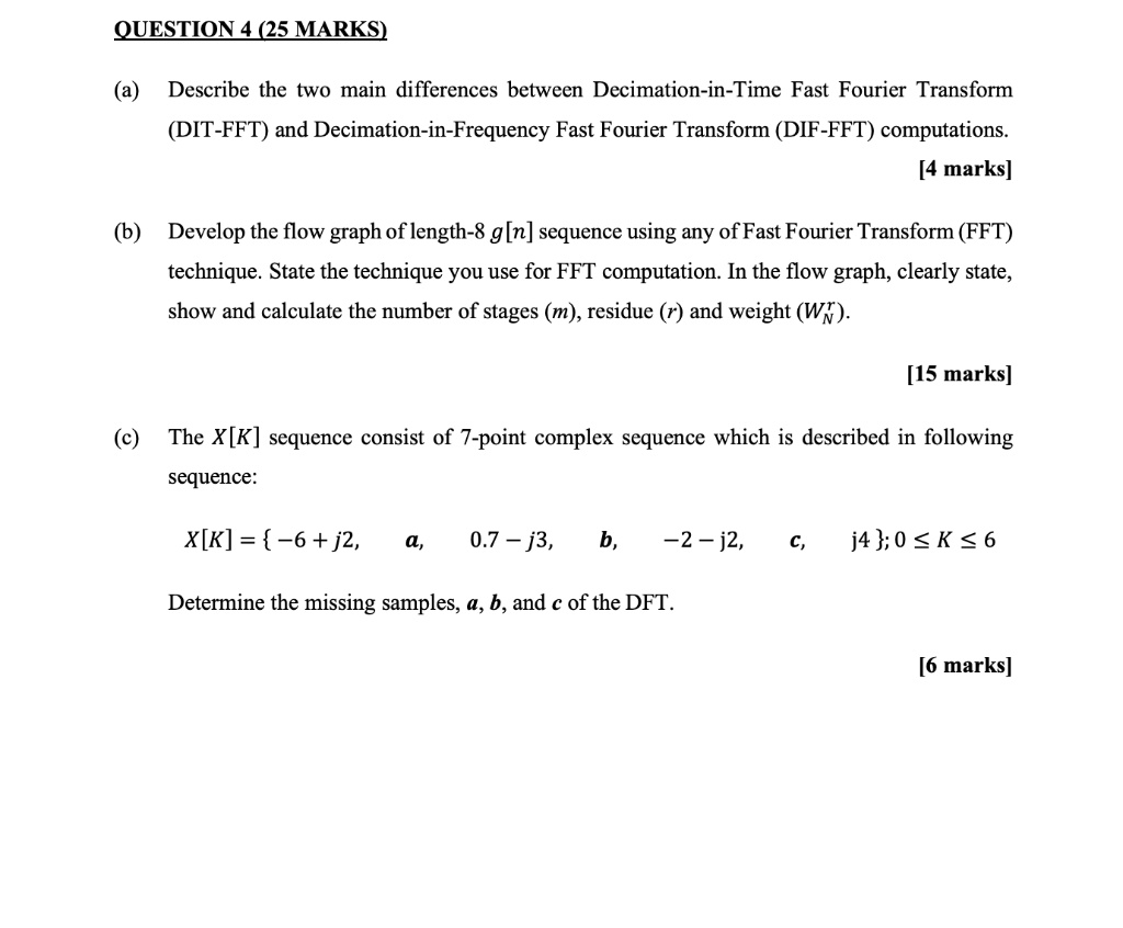 SOLVED QUESTION 4 (25 MARKS) (a) Describe the two main differences