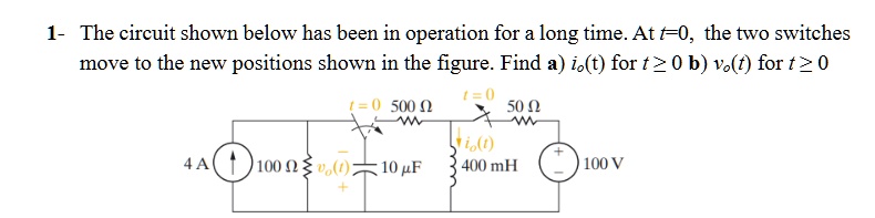 1 the circuit shown below has been in operation for a long...