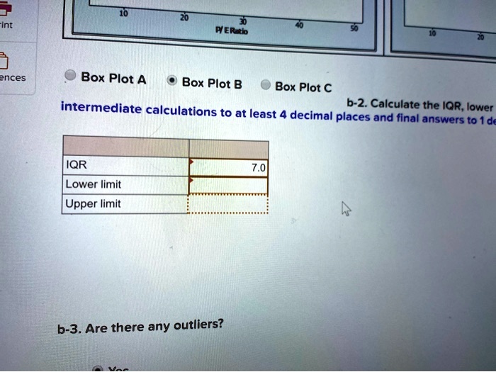 SOLVED: Int MERRtb Ences Box Plot Box Plot B Box Plot € Intermediate ...