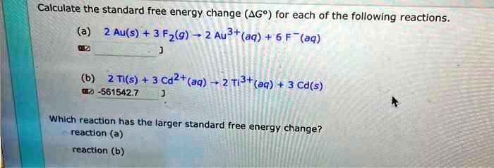 standard free energy change and actual free energy change