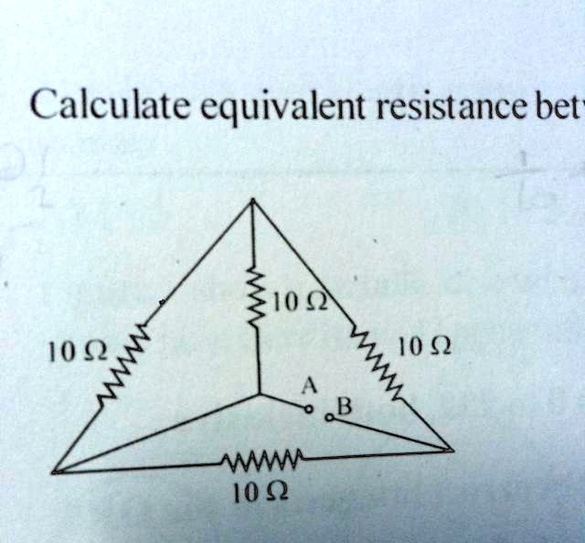 SOLVED: ' Calculate Equivalent Resistance Between Points A And B In The ...