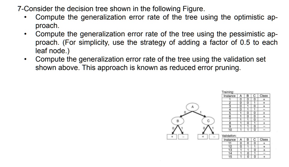 machine learning 7 consider the decision tree shown in the following ...