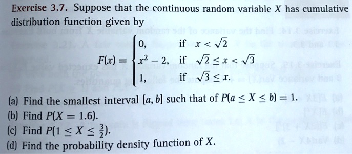 Solved Exercise \#2: Suppose we have a random variable X