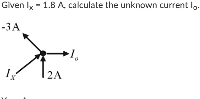 SOLVED: Given Ix = 1.8 A, calculate the unknown current lo -3A 2A