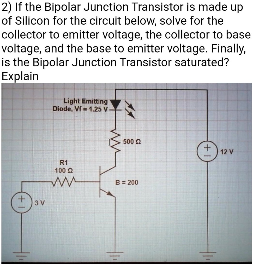 SOLVED 1) Construct a DC biasing circuit for an NPN silicon transistor