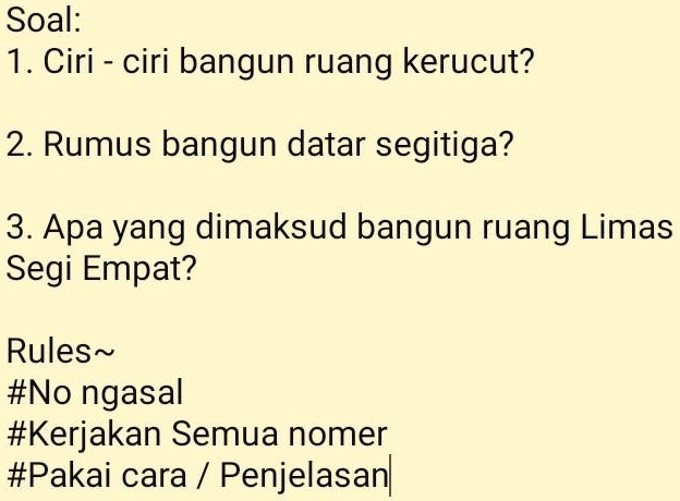 Solved Soal Dan Rules Nya Terlampir Spesial 600 Ba Makasih Atas 600 Ba