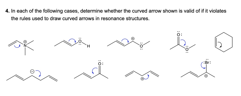 4 in each of the following cases determine whether the curved arrow ...