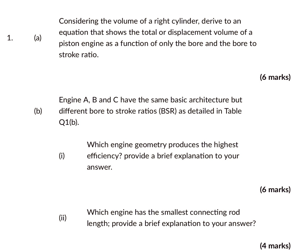 SOLVED Considering the volume of a right cylinder, derive an equation