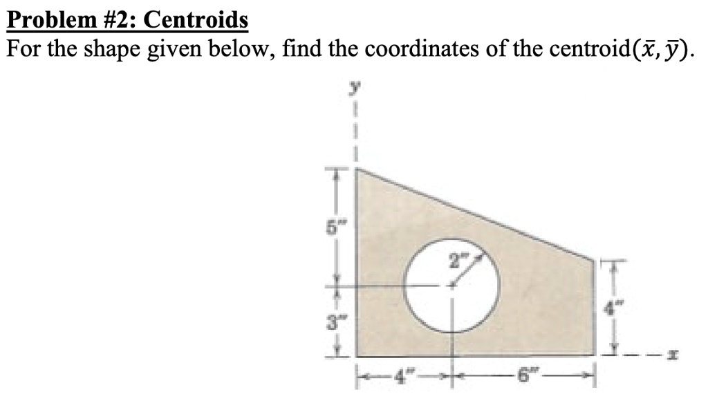 Solved Problem 2 Centroids For The Shape Given Below Find The Coordinates Of The Centroid X 5036