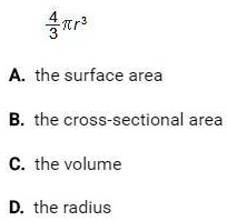 4/3 Pi R3 (4)/(3)πr^3