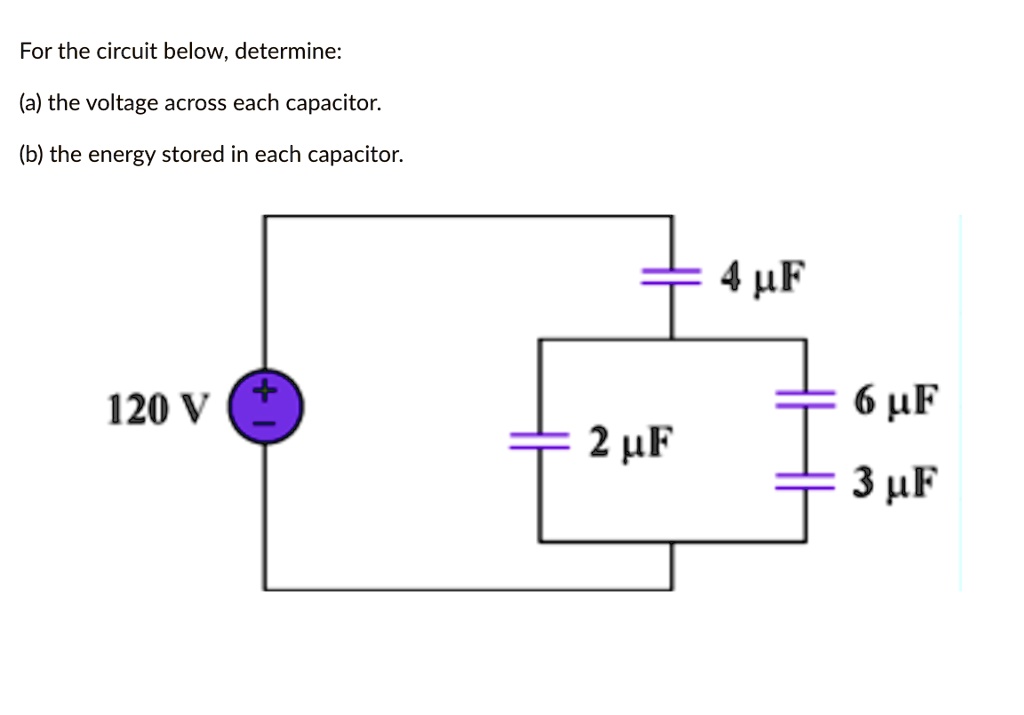 For The Circuit Below Determine A The Voltage Across Each Capacitor B ...