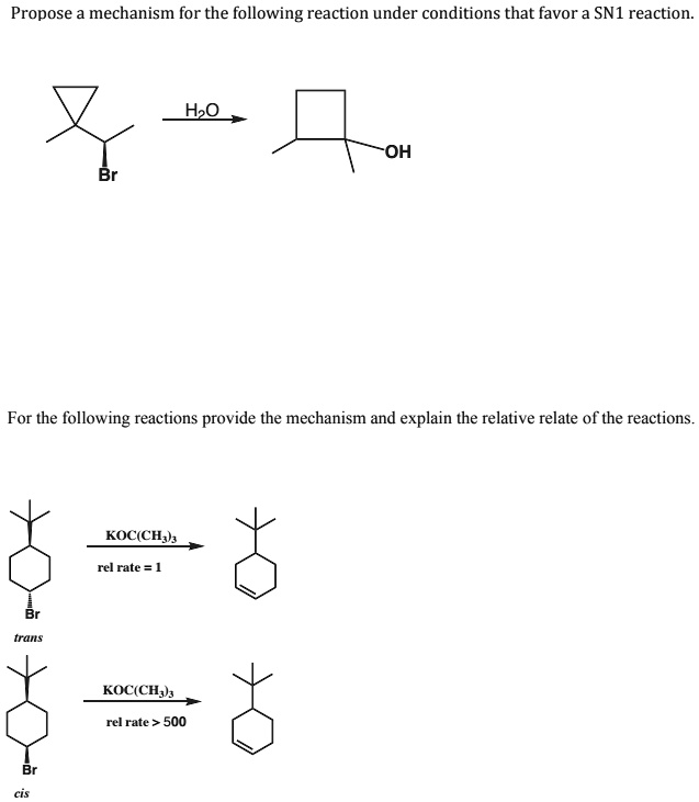 SOLVED: Propose a mechanism for the following reaction under conditions ...