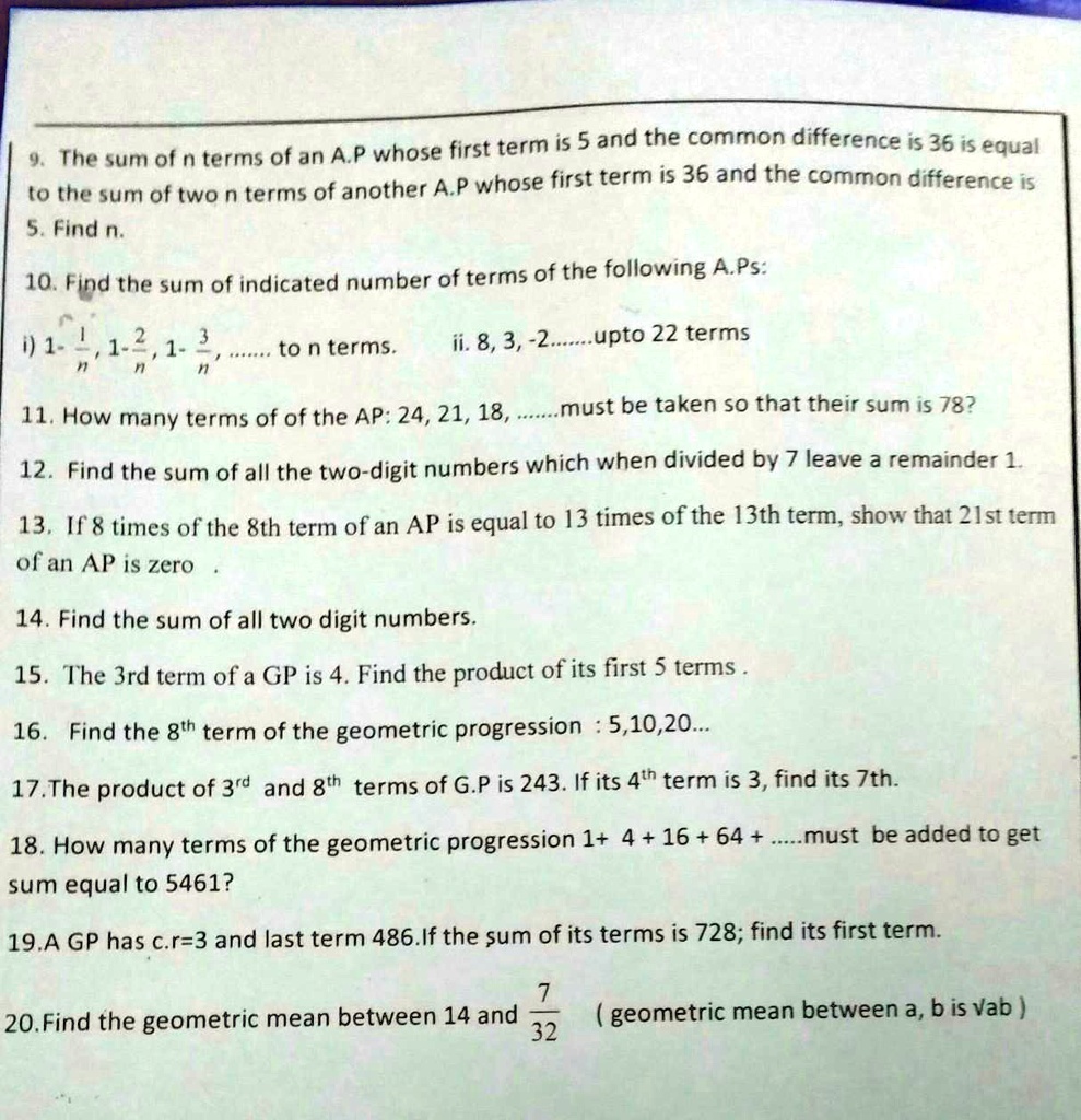 solved-9-the-sum-of-n-terms-of-an-a-p-whose-first-term-is-5-and-the