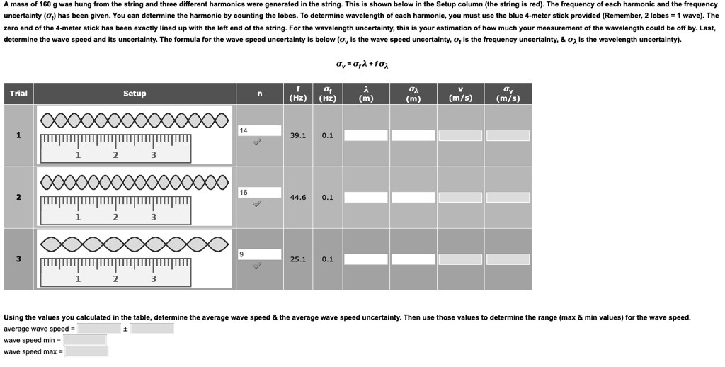 SOLVED Uncertainty has been given. You can determine the harmonic by