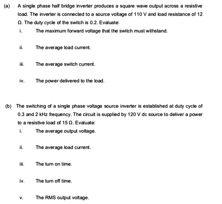 SOLVED A singlephase halfbridge inverter produces a square wave