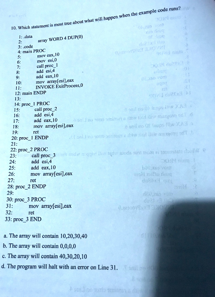 [GET ANSWER] arm assembly masm x86 07vo 1data array word 4 dup0 2 ...