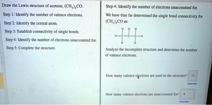 lewis structure for (ch3)2co