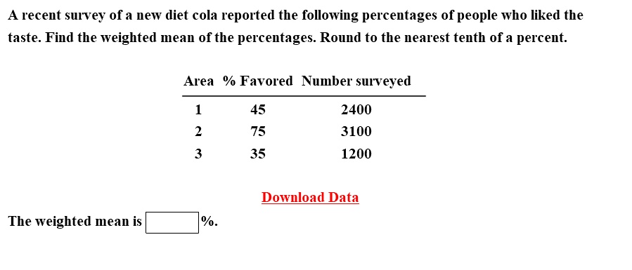 solved-a-recent-survey-of-a-new-diet-cola-reported-the-following-percentages-of-people-who