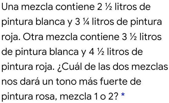 Una Mezcla Contiene 2 1 2 Litros De Pintura Blanca