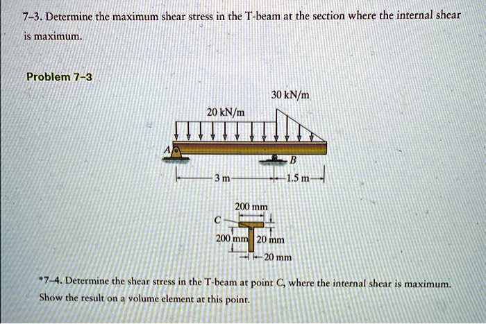 Determine The Maximum Shear Stress In T Beam At Point C - The Best ...