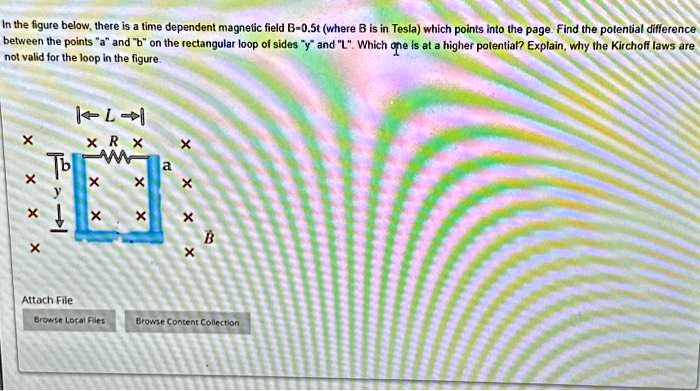 SOLVED: In the figure below, there is a time-dependent magnetic field B ...