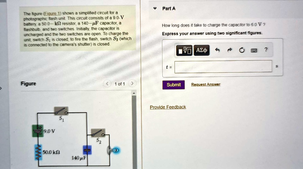 SOLVED: PartA The figure Figure 1 shows a simplified circuit for a ...