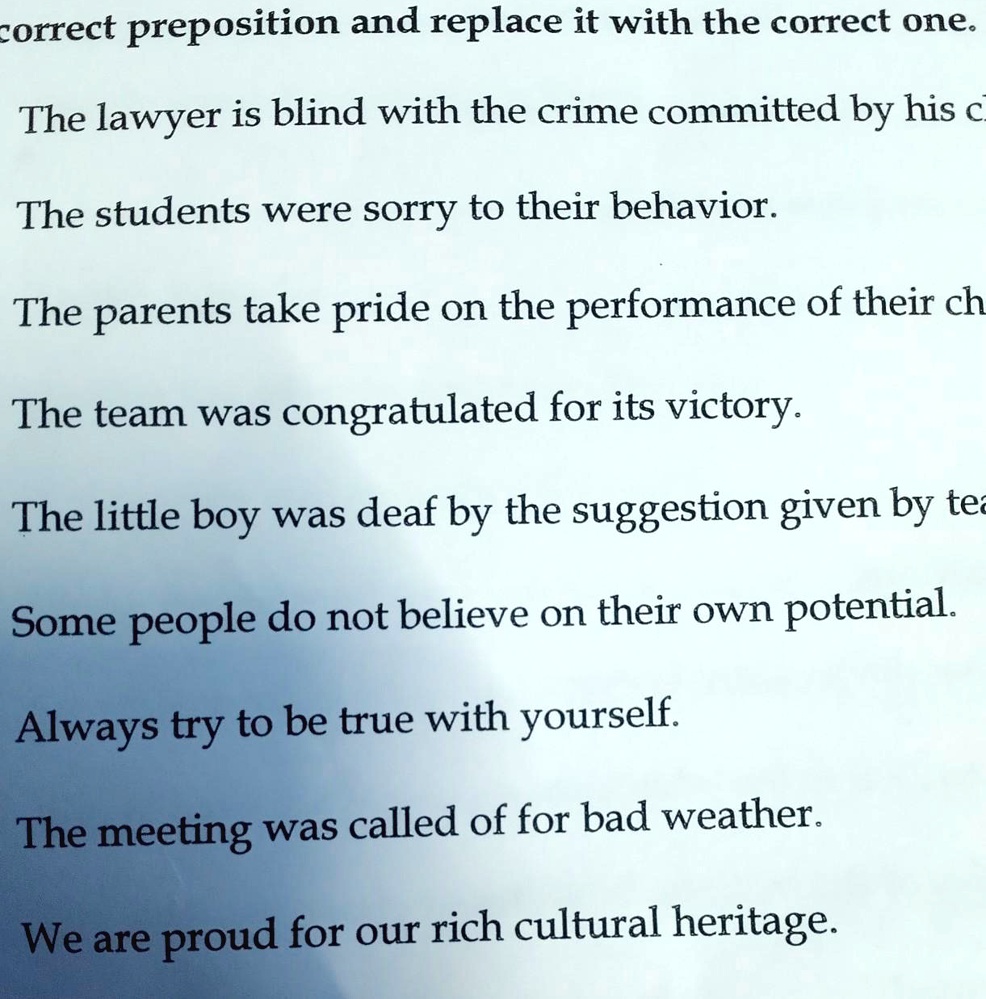 SOLVED: Correct the following sentences by using appropriate complex ...