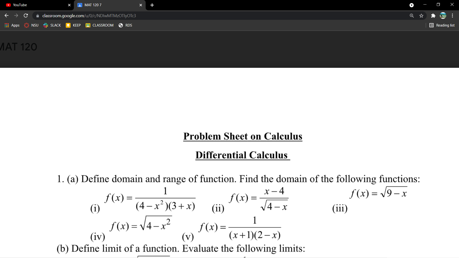 SOLVED: i need question answers 1(a) (i)