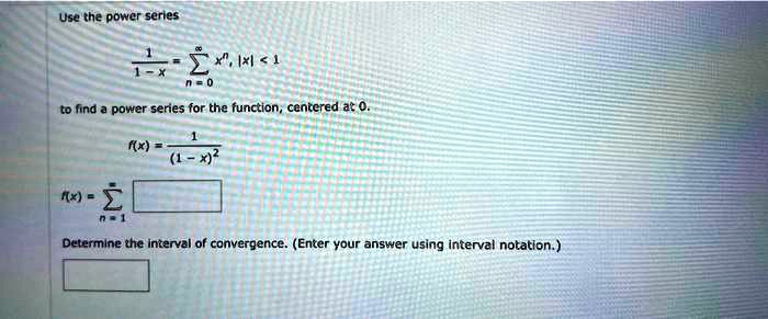 SOLVED:Use the power series Ix mxl